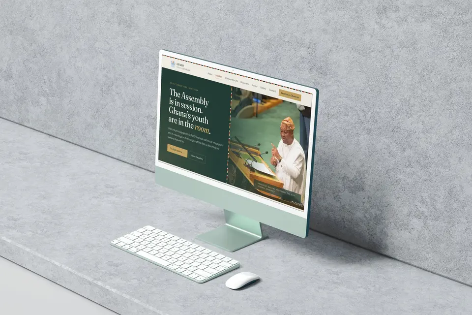 GUNYO UNGA 81 page on a green iMac.