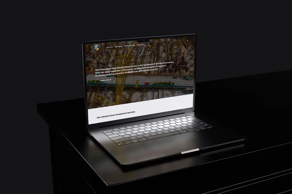 Laptop showing the Next Level Capital infrastructure page.
